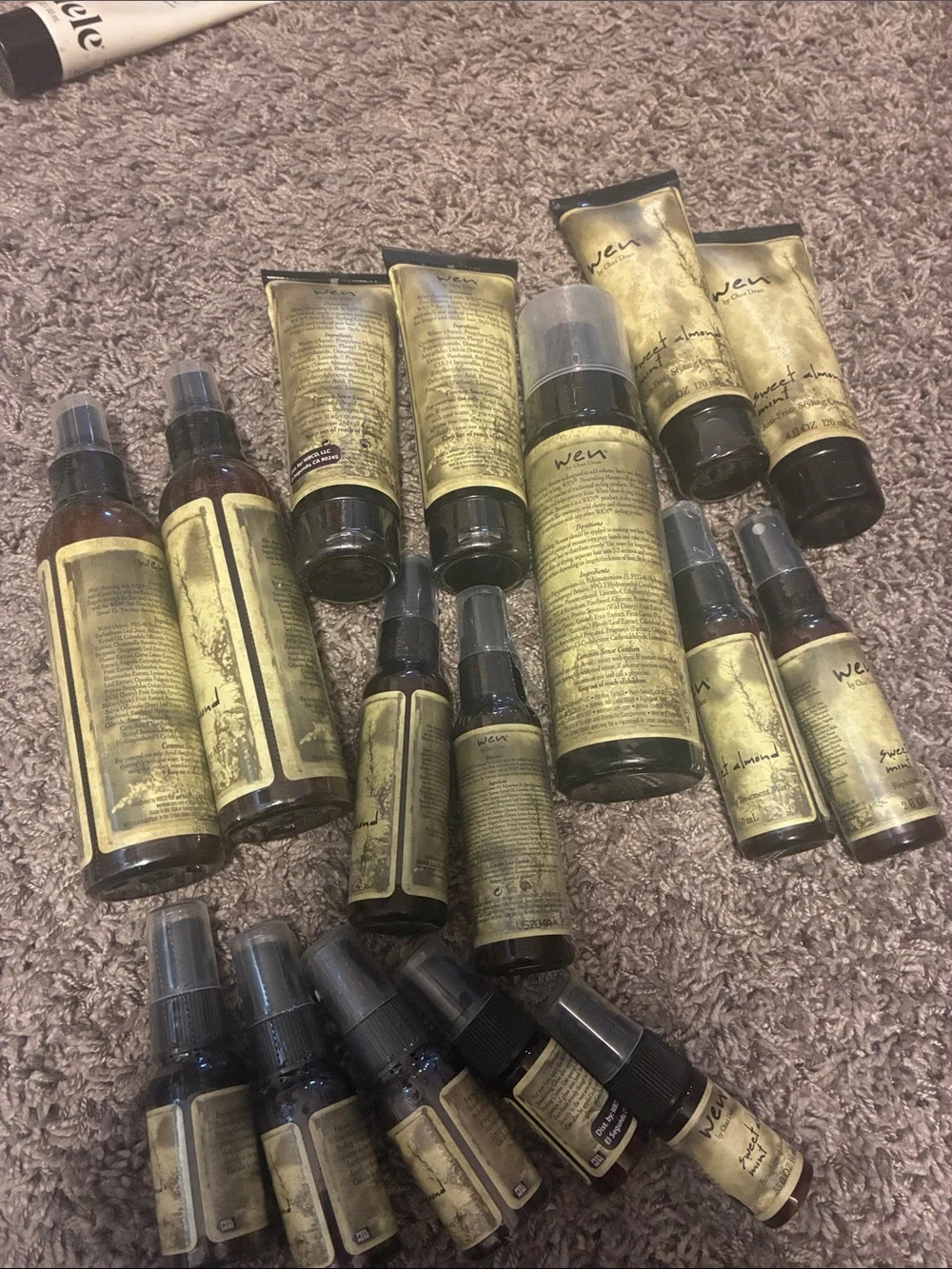 WEN Sweet Almond hair products